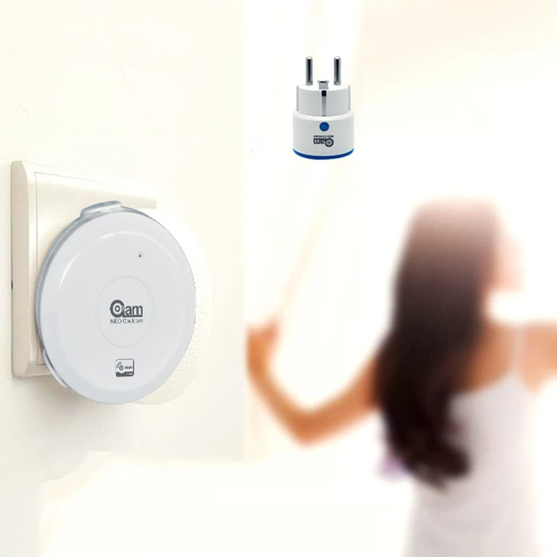 Coolcam Home Automation Z-Wave Smart Plug Zwave Appliance Module On/Off Plug-In Outlet With Home Alarm System EU Plug