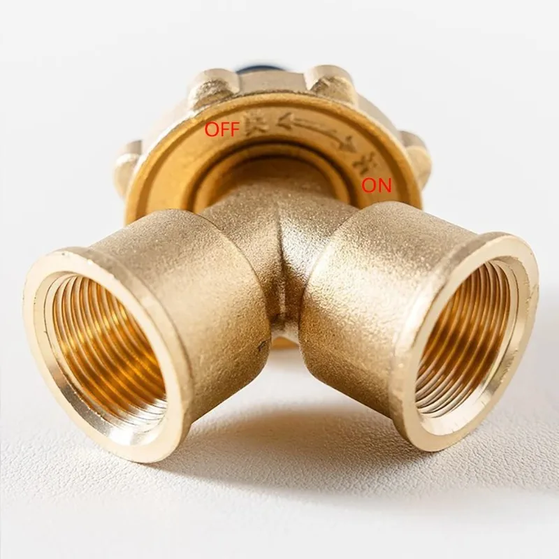 LPG Cylinder Three-Way Connector One Inlet Two Outlets Pressure Reducing Valve with Lock Valve