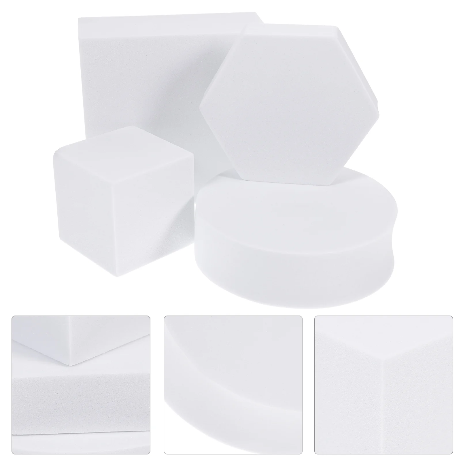 4 Pcs Product Cube Photo Lane Decorate Geometric Photoshoot Polymer Foam Mega Geometry Props