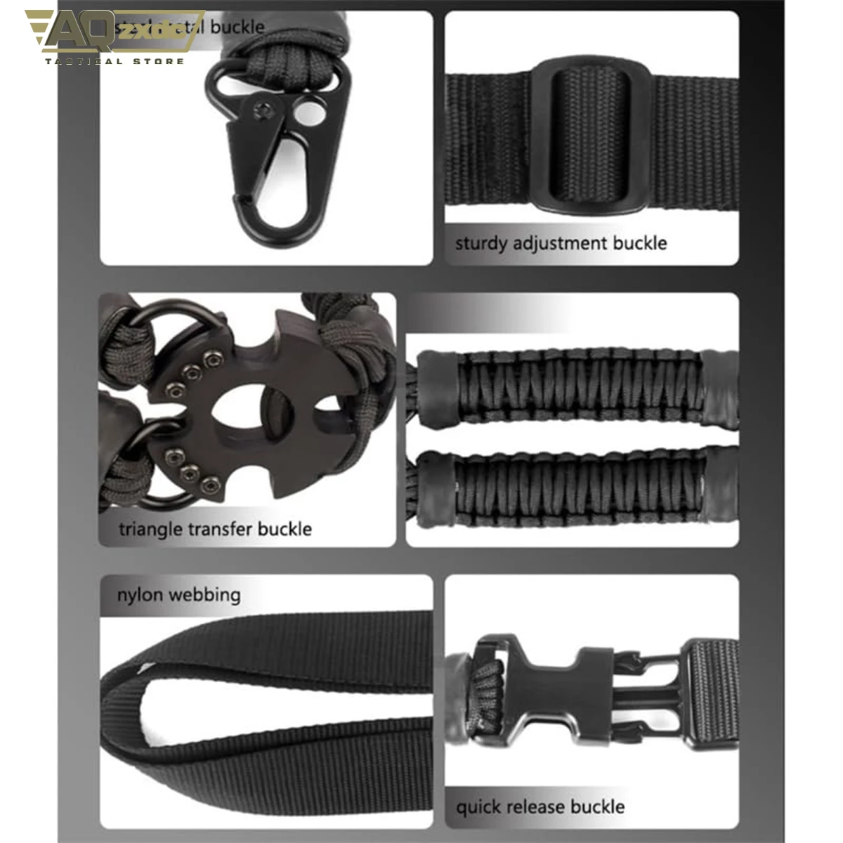 AQzxdc eslinga táctica tres puntos para pistola y rifle Airsoft - imagen 4