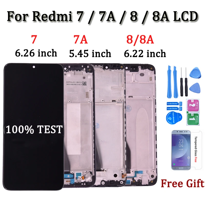 

For Xiaomi Redmi 7 LCD 7A Display Touch Screen Digitizer Panel For Xiaomi Redmi 8 LCD 8A Display Replacement Parts