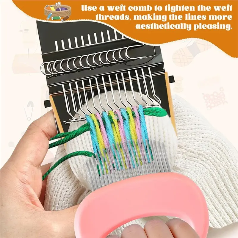 IALJ-Premium Knit Patch Mending Kit-14-Hook Darning Looms, Darning Mushroom& Darning Egg Included, 100 Colors Embroidery Floss
