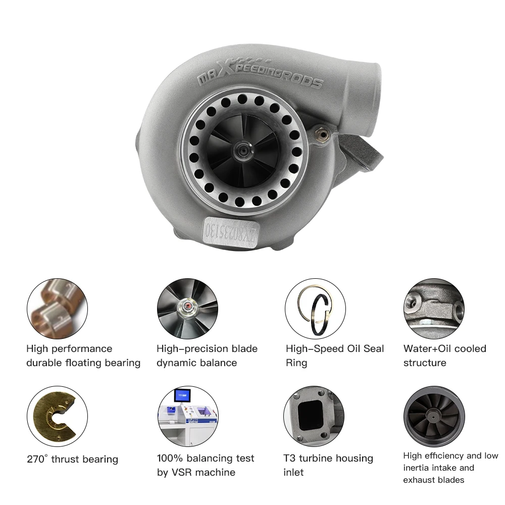 Universal Anti Surge GT3582 GT35 Turbo A/R 0 .63 0.7 Housing Turbocharger up to 600HP 4 Bolt Turbolader