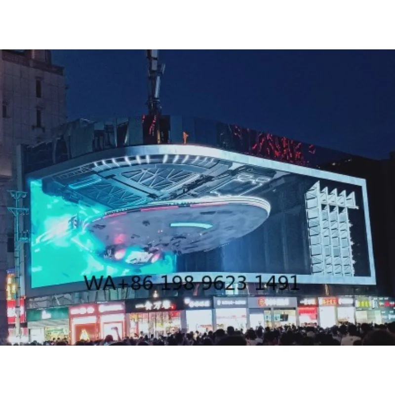 Naked Eye 3D HD Outdoor LED Billboard P4 P5 P6 P8 P10 Large Full Color Display Screen for Commercial Street Advertising