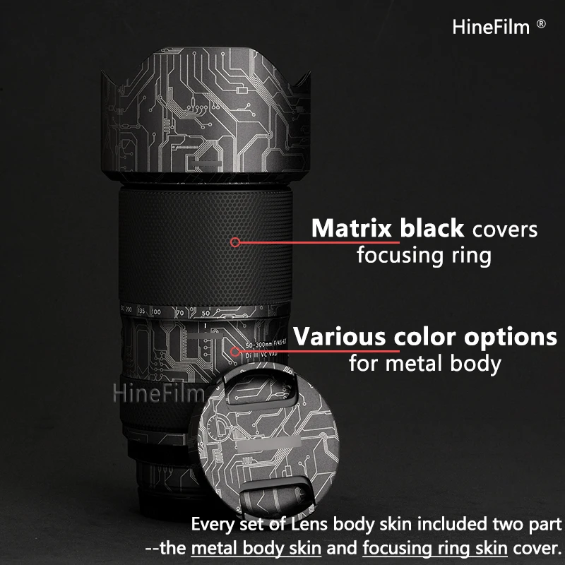 Hinefilm Skin voor Tamron 50 300 E Mount Lens Skin 50300 Lens Sticker Wrap Film voor Tamron 50-300mm F4.5-6.3 Lens Skin 50-300