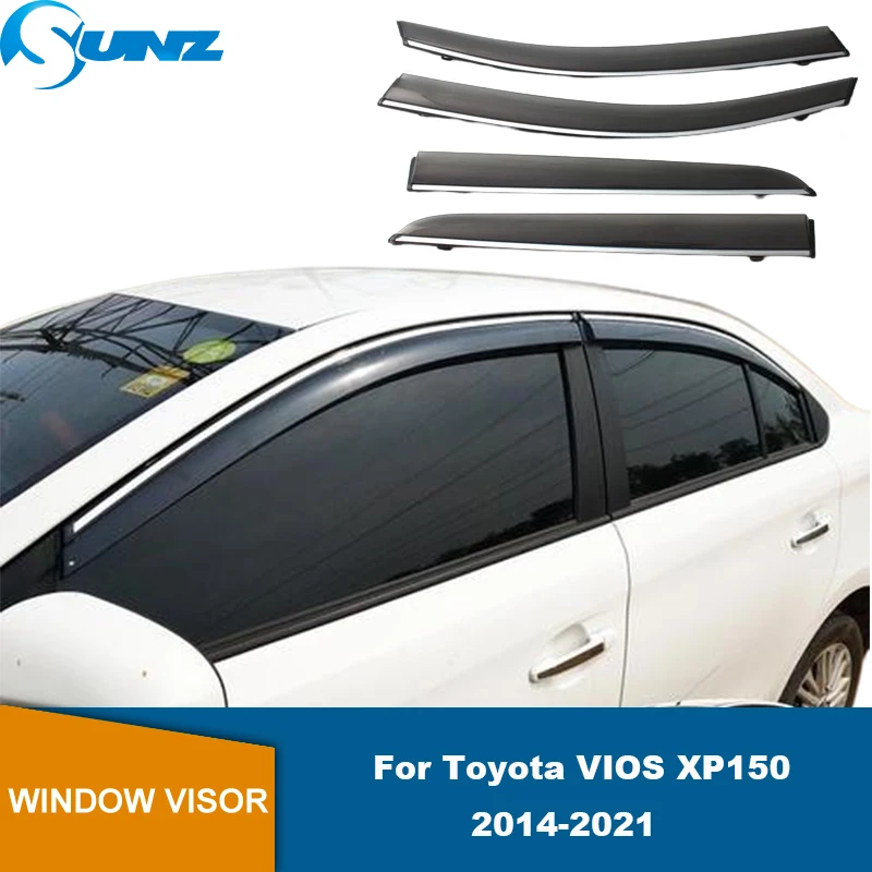 

Side Window Deflector For Toyota VIOS MK3-XP150 2014 2015 2016 2017 2018 2019 2020 2021 Window Rain Visor Vent Sun Deflectors