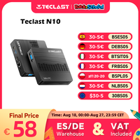 Teclast N10 Mini PC, Intel N4000, 6GB RAM, 128GB ROM, M.2 SSD Expansion, Windows 11 Pro, USB3.2x3, VGA, BT4.2, 250g Lightweight