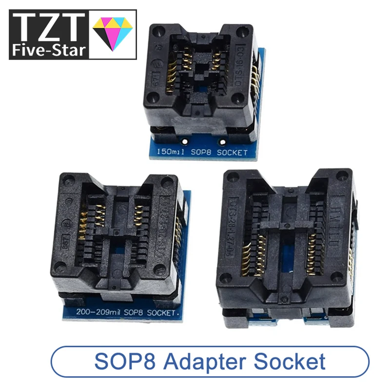 SOP16 to DIP8 Wide-body Seat Wide 150mil 200mil 208mil 300mil Programmer SOP8 Adapter Socket for EZP2010 EZP2013 CH341A IC test