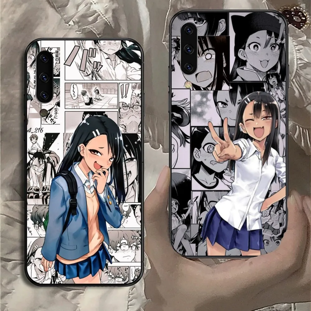 Anime Hayase Nagatoro Cell Phone Case for Samsung Note 9 10 20 Plus Pro Ultra J6 J5 J7 J8 Black Soft Phone Cover Funda