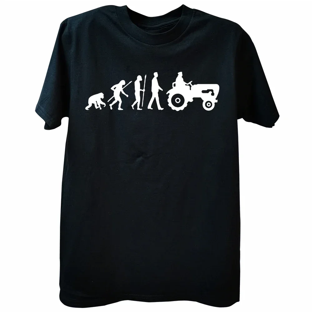 

Graphic Cotton Streetwear Short Sleeve Birthday Gifts Farming Mens vintage Clothing Novelty Awesome Evolution Tractor T Shirts