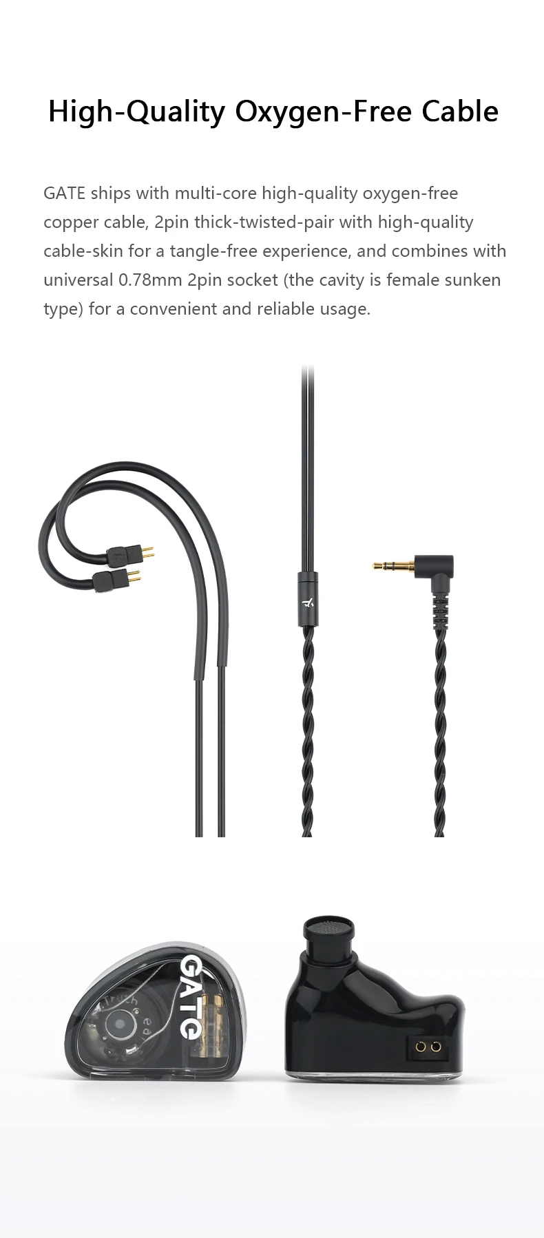 TRUTHEAR GATE Dynamischer In-Ear-Kopfhörer mit 0,78 2-Pin-Kabel – Detail 6