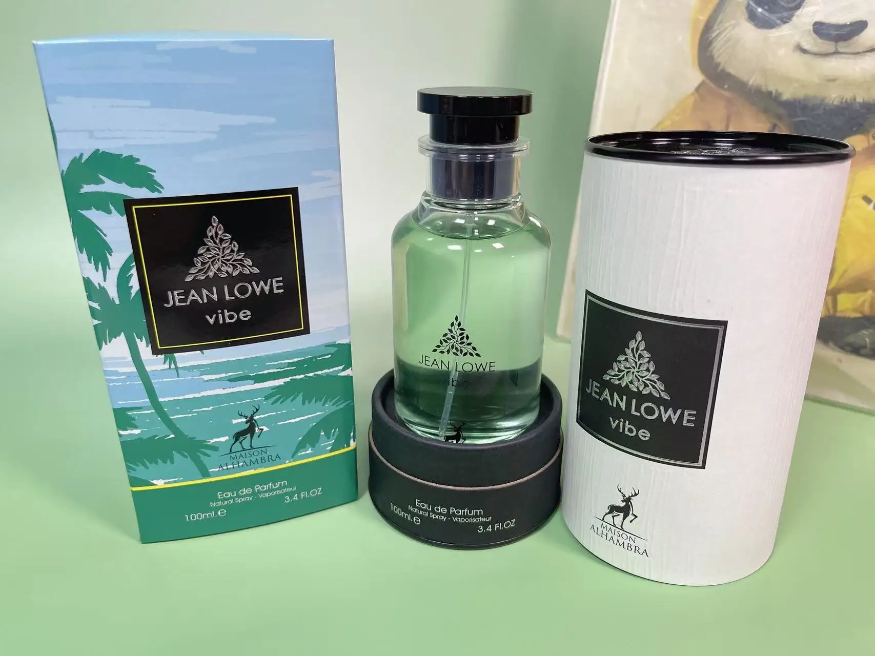 مجموعة عطور ميزون الحمراء جان لو EDP 3.4oz Immortel Vibe Azure طقم هدايا فاخر للجنسين يدوم طويلاً للرجال والنساء