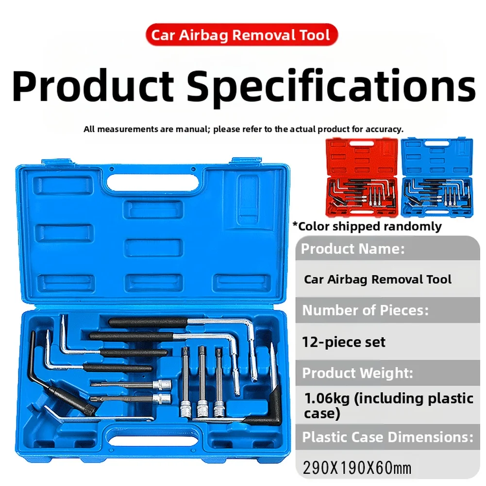 SRS Removal Tool Airbag Removal Tool Car Maintenance Non-slip Coating 12-piece Set Multi-vehicle Compatibility