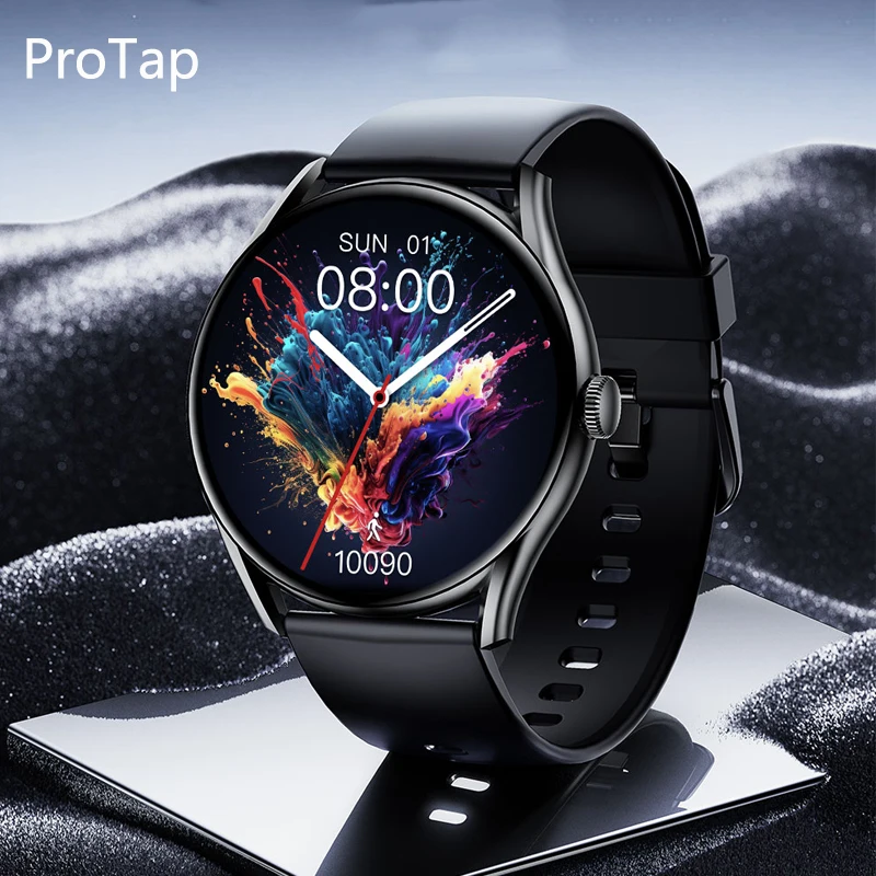 

2025 ProTap Smart Watch Women Men Bluetooth Call Health Monitor Waterproof Watches Sports Fitness Tracker 1.43" AMOLED Display