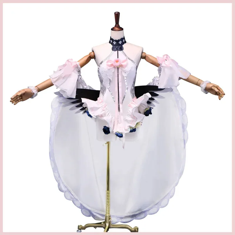 لعبة الأزرق الأرشيف الرسوم المتحركة شيمو كوهارو تأثيري حلي القسم الأبيض النقي الوردي المرحلة تنورة لطيف كيب شعر مستعار Woman8;c'4,t;6.j'2;