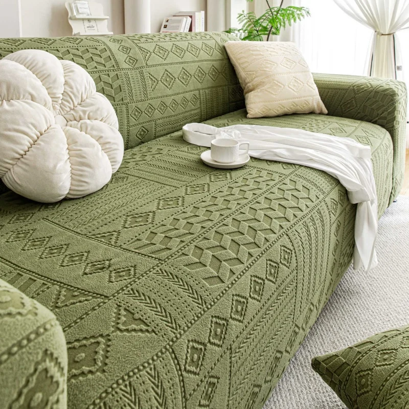 Fully Covered Stretch L Shaped Sofa Cover Chaise Longue Corner Couch Covers Anti-slip Elastic Sofa Mattress Furniture Slipcover