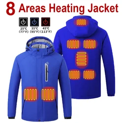 8 Areas Heated Jacket For Men Jacket Heated Winter Women Electric Usb Heater Tactical Jacket Man Thermal Vest Body Warmer Coat