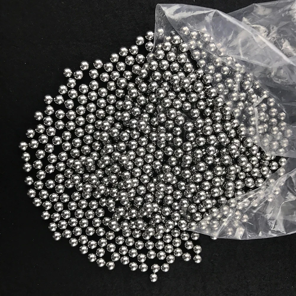 Yiqianyuan 100Pcs Carbon Steel Tiny Balls Diameter 0.5mm-2.778mm High Precision Bearings Roller Bead Smooth Solid Ball Slingshot