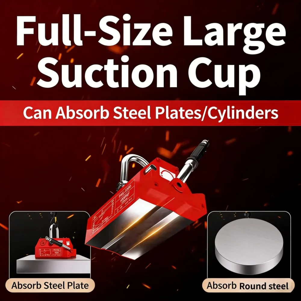 1-3Tons Heavy Duty Round Steel Pipe Lifting Magnet New Condition Permanent Magnetic Lifter Crane for Steel Pipes