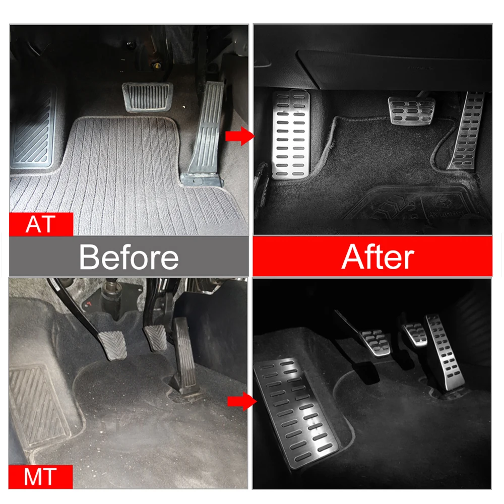 Picture 5: For Hyundai Tucson Santa Fe Sonata YF Elantra Grandeur 2011 2012 2013 2014 2015 2016 2017 Car Fuel Brake Pedal Cover Accessories