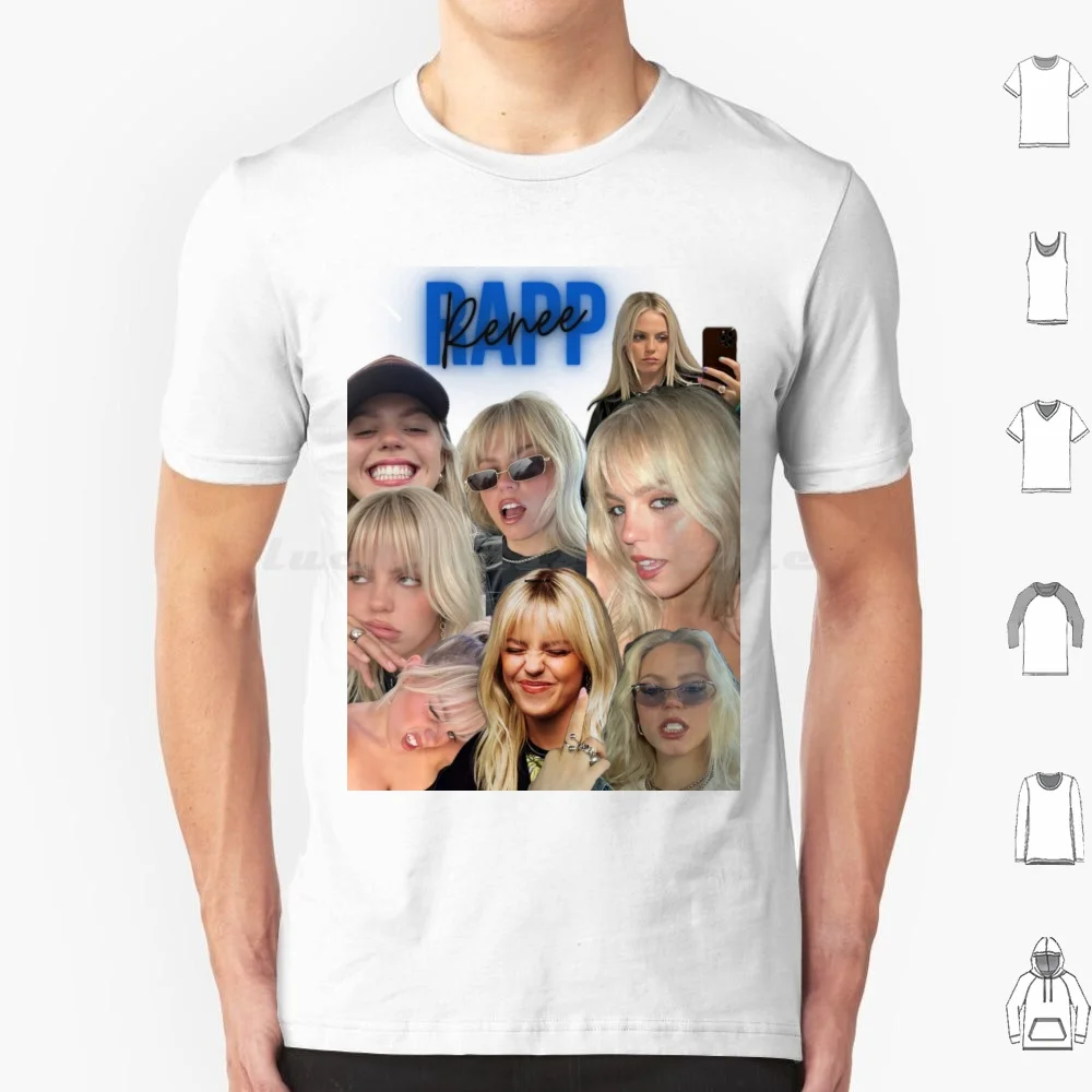 تي شيرت Renee Rapp-Fan Art (2) تي شيرت قطن 6xl تي شيرت رائع Renee Reneé Rapp Rapp عتيق ريترو 90s جمالي يعني الفتيات حياة الجنس من #1