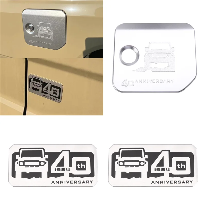 40Th Anniversary Emblem Sticker Fuel Tank Cover Set For Toyota Land Cruiser 70 Series LC76 LC79 LC78 LC75 Accessories view 6
