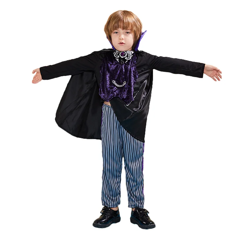 Ragazzi Halloween costumi da vampiro bambini bambini Dracula Count Cosplay carnevale Purim sfilata palcoscenico che mostra giochi di ruolo abito da festa