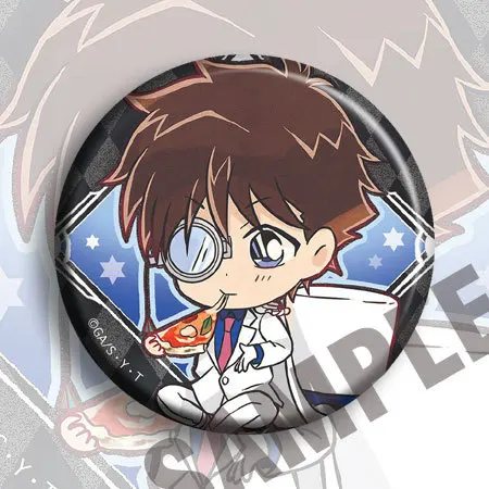 المحقق كونان كايتو طفل أنيمي شارة دبوس مجموعة R نسخة 2D تأثيري تحصيل بروش المفاتيح ملحق ملصق البضائع