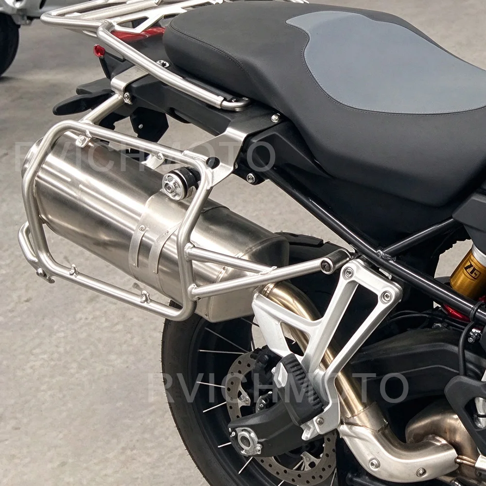 Motorcycle Side Pannier Rack Saddlebag Bracket For BMW F900GS ADV F900GS F900 Adventure Stainless Steel Luggage Support Holder