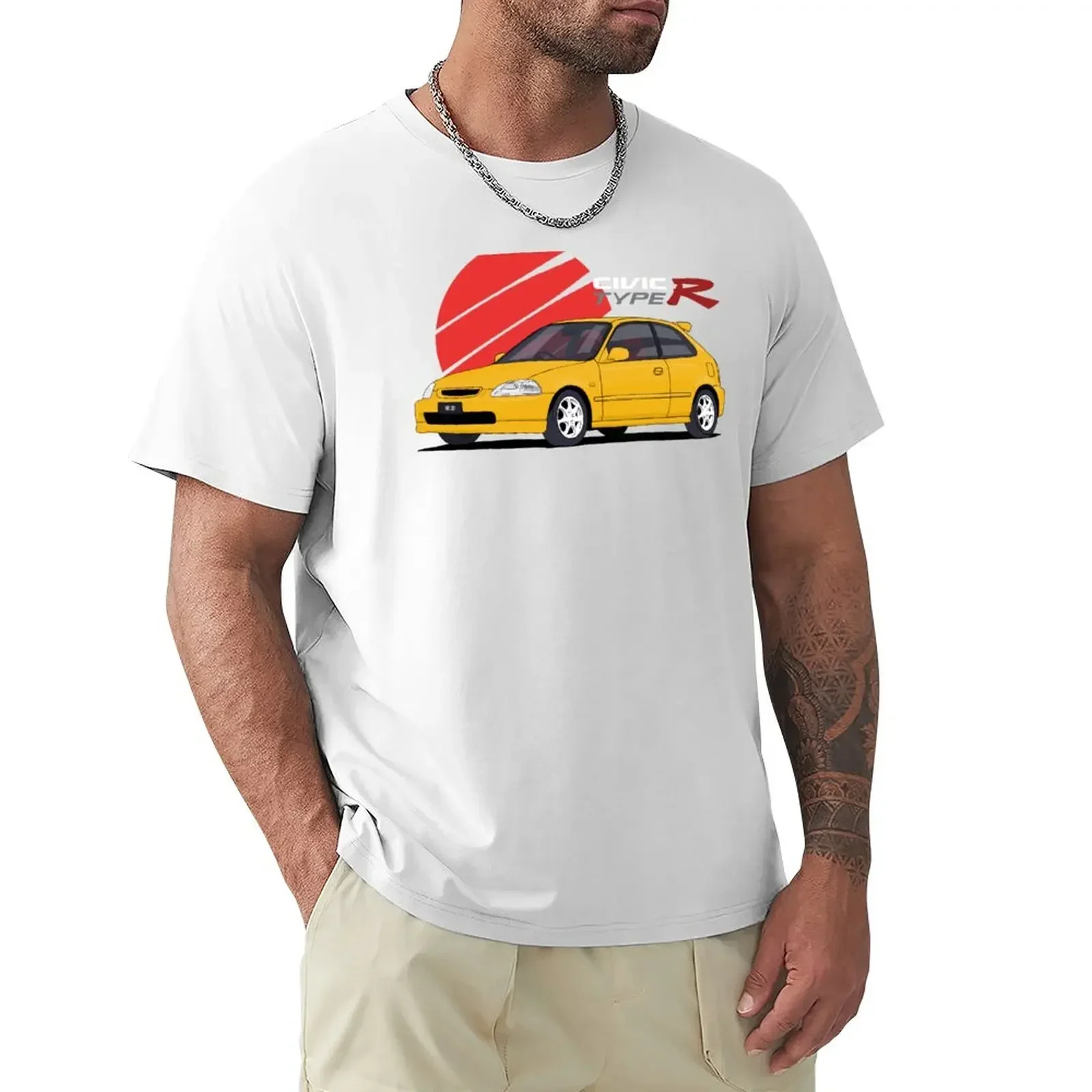 Civic EK9 Type R Sunlight Yellow Y 56 T-Shirt custom t shirts design your own sweat shirt t shirts for men cotton heavyweight