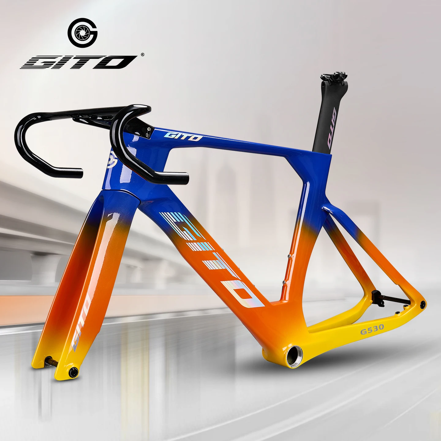 GITO Carbon Fiber Road Bike Frame Racing for Cycling Racing Bicycles Lightweight Equipment Toray T800 Flat Mount Disc Brake - view 6
