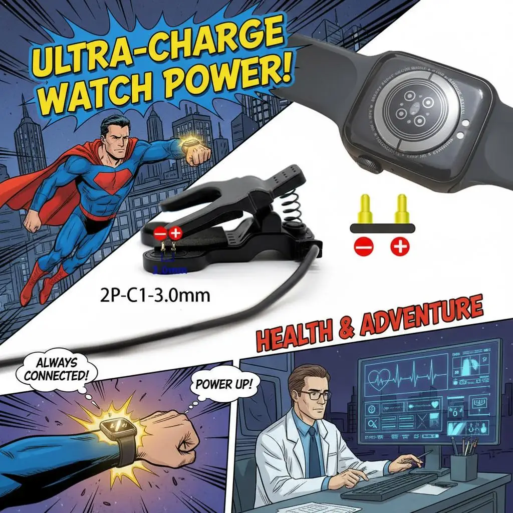 Universal Smart Watch Charger USB 5V Charging Cable with 2 Pins/5Pins Clip For TW64 68 Smart Band Watch Charger Accessory