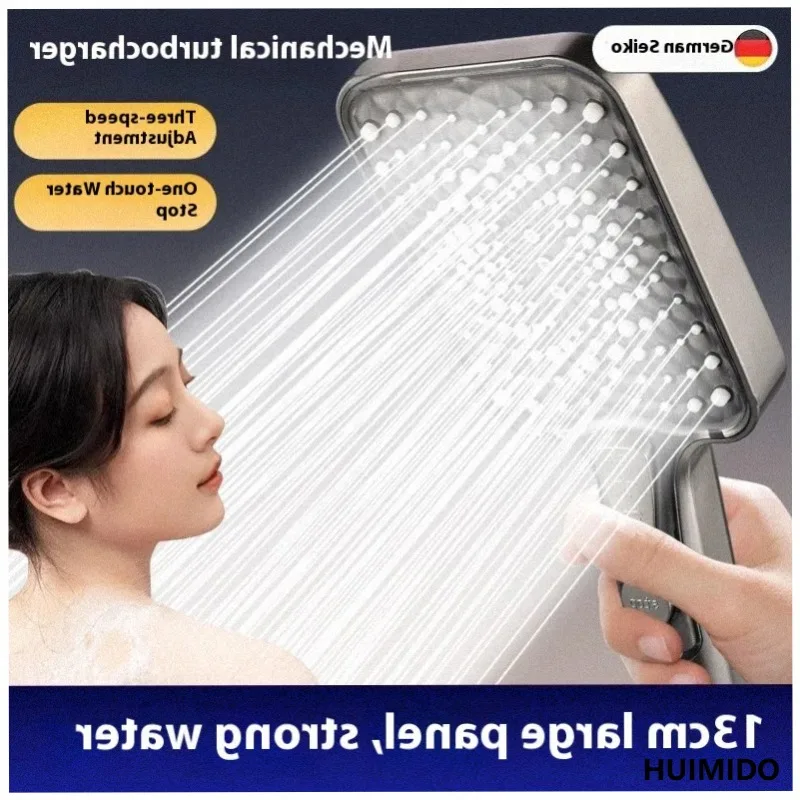 13cm Ultra Large High Pressure Shower Head | Powerful Boost Bathroom Rainfall Showerhead