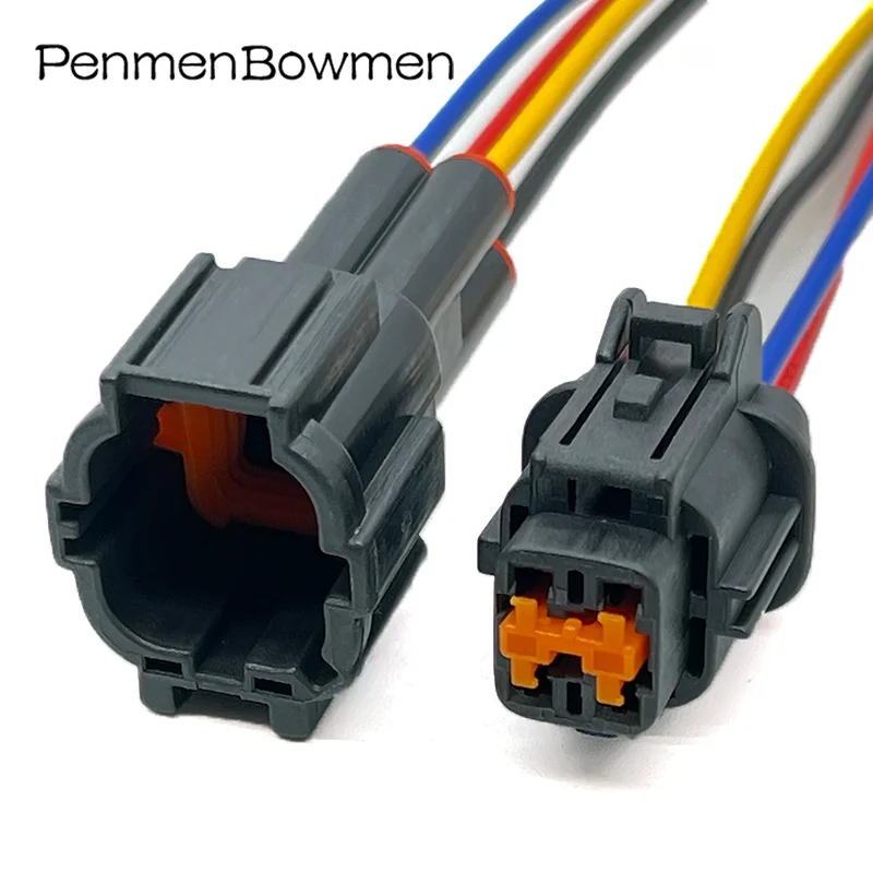 1 Set 4 Pin Car Waterjet Motor Oxygen Plug Wire Harness Auto Waterproof Electrical Connector for PB291-04027 6185-1169
