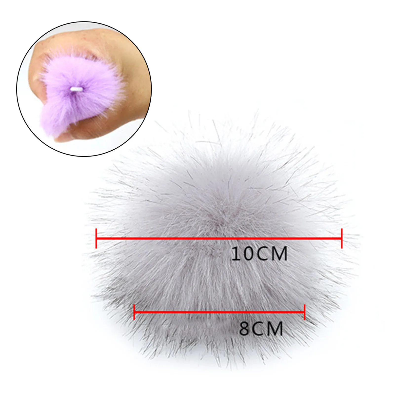 1 Piece Pom Pom Ball Polyester & Acrylic DIY Handmade Craft Materials Accessories Multicolor Pom Pom Ball 10cm Dia.,