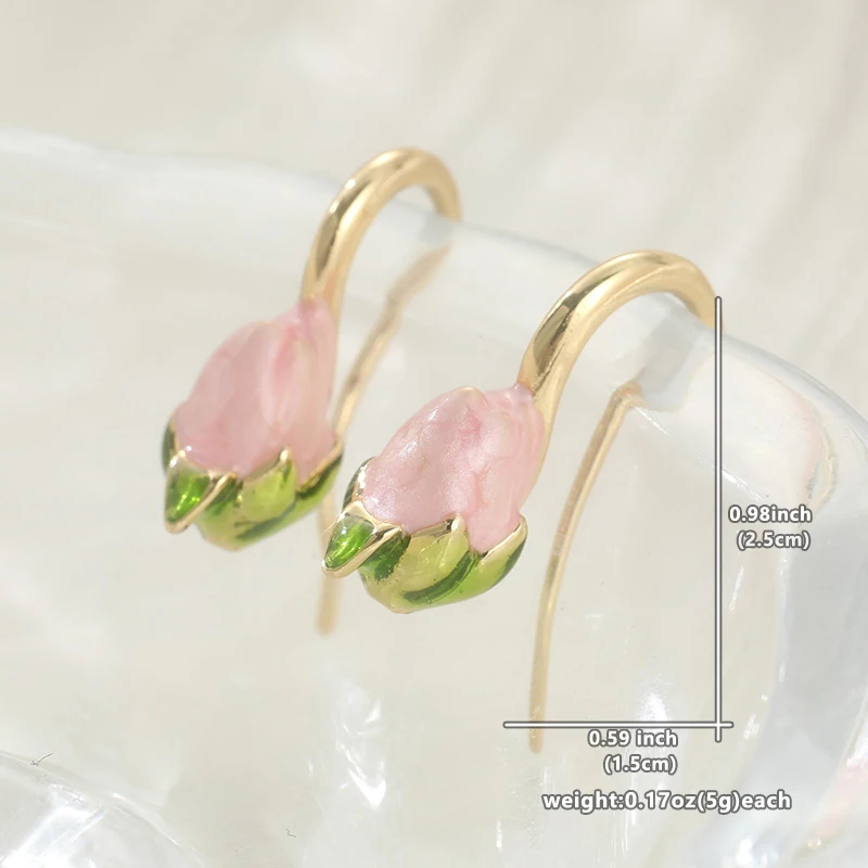 Exquisite Hand Carved Flower Dangle Women's Earrings Golden Color Metal Geometry Daily Wear Party Jewelry Anniversary Gift