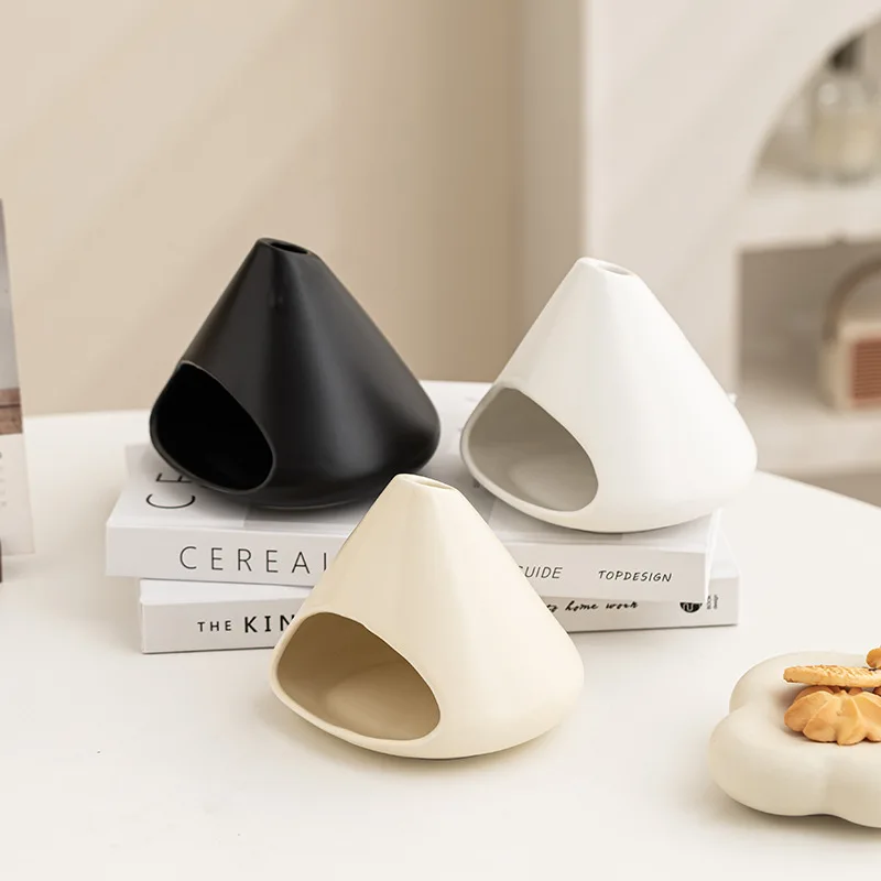 Soporte Palo Santo, quemador de incienso de madera, cuenco de incienso con chimenea, Mini cono de chimenea de salvia de cerámica