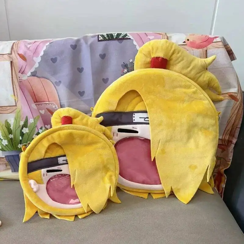 

Wholesale Ninja Deidara Kawaii Cosplay Lolita Girls Itbag Big Face Plush Stuffed Backpack Funny Bag Wallet Decor Fans Gift