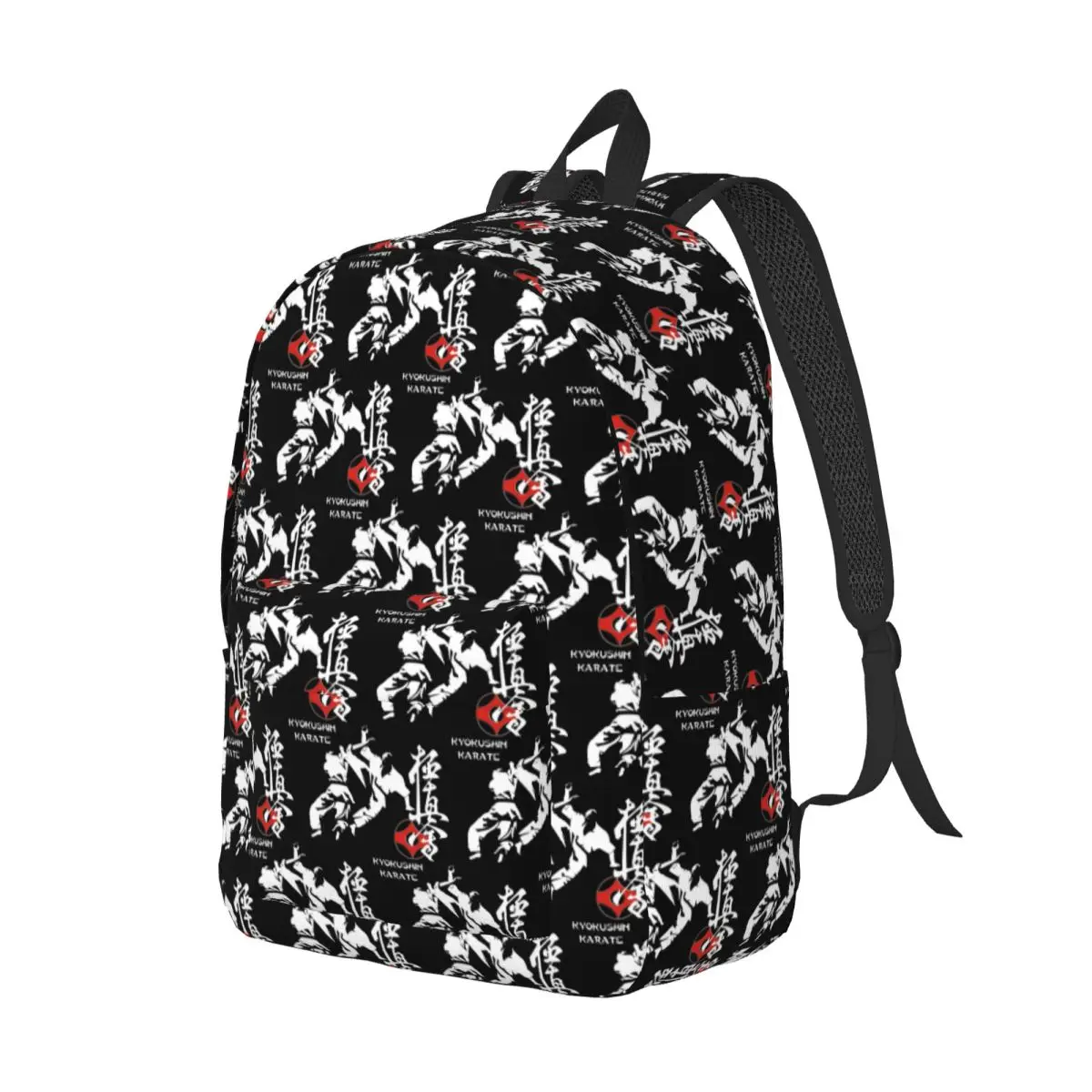 Kyokushi Karate Kumite Scene Backpack Daypack Large Capacity Children BookBag School Bag Shoulder Bags for Men Women