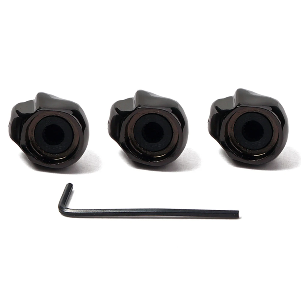 

Electric Guitar Bass Volume Tone Control Knobs Black Skull Design Durable Metal Accessory Knobs Amp Effect Pedal