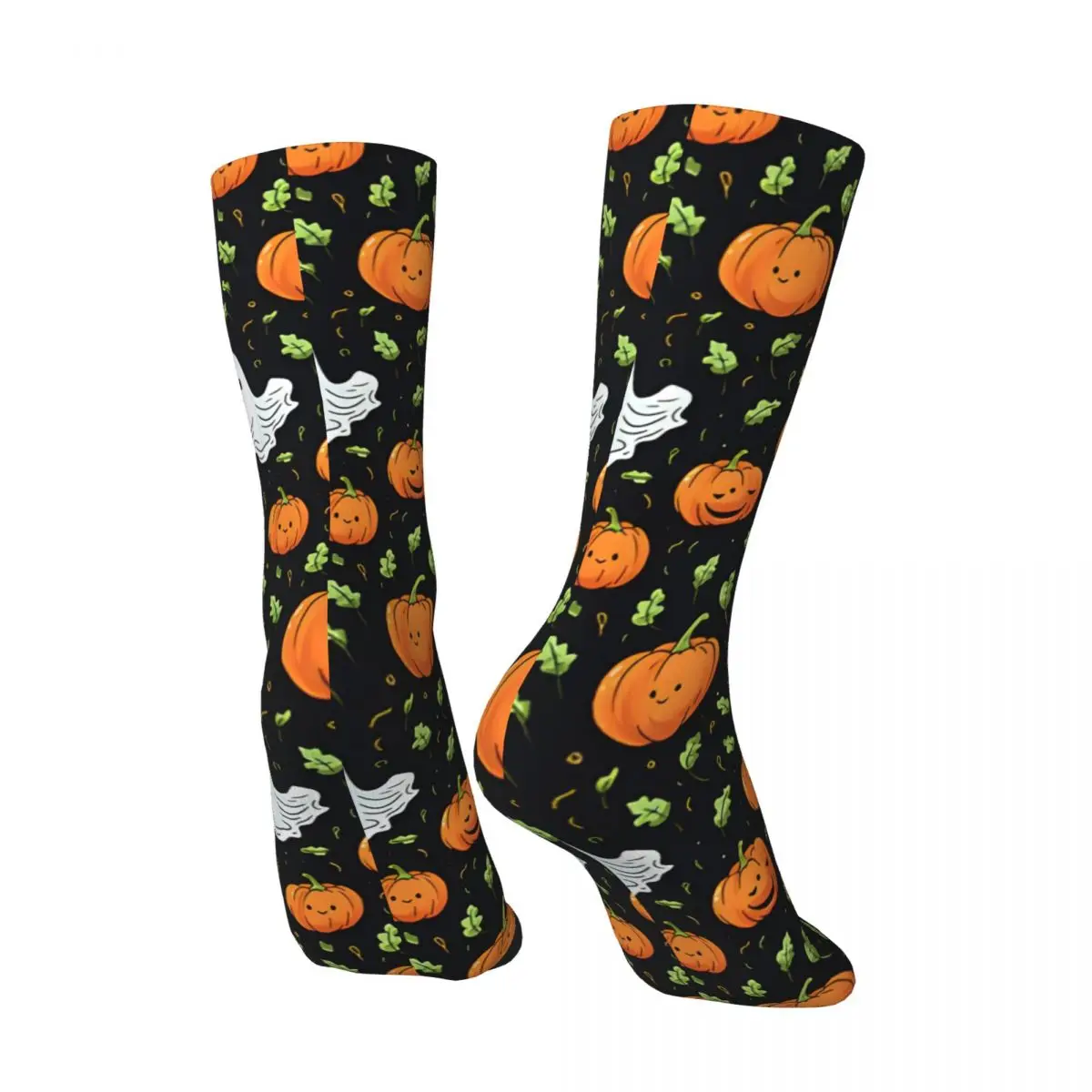 Crazy compression Halloween Pumpkin Ghost Sock for Men Harajuku Quality Pattern Crew Sock Casual