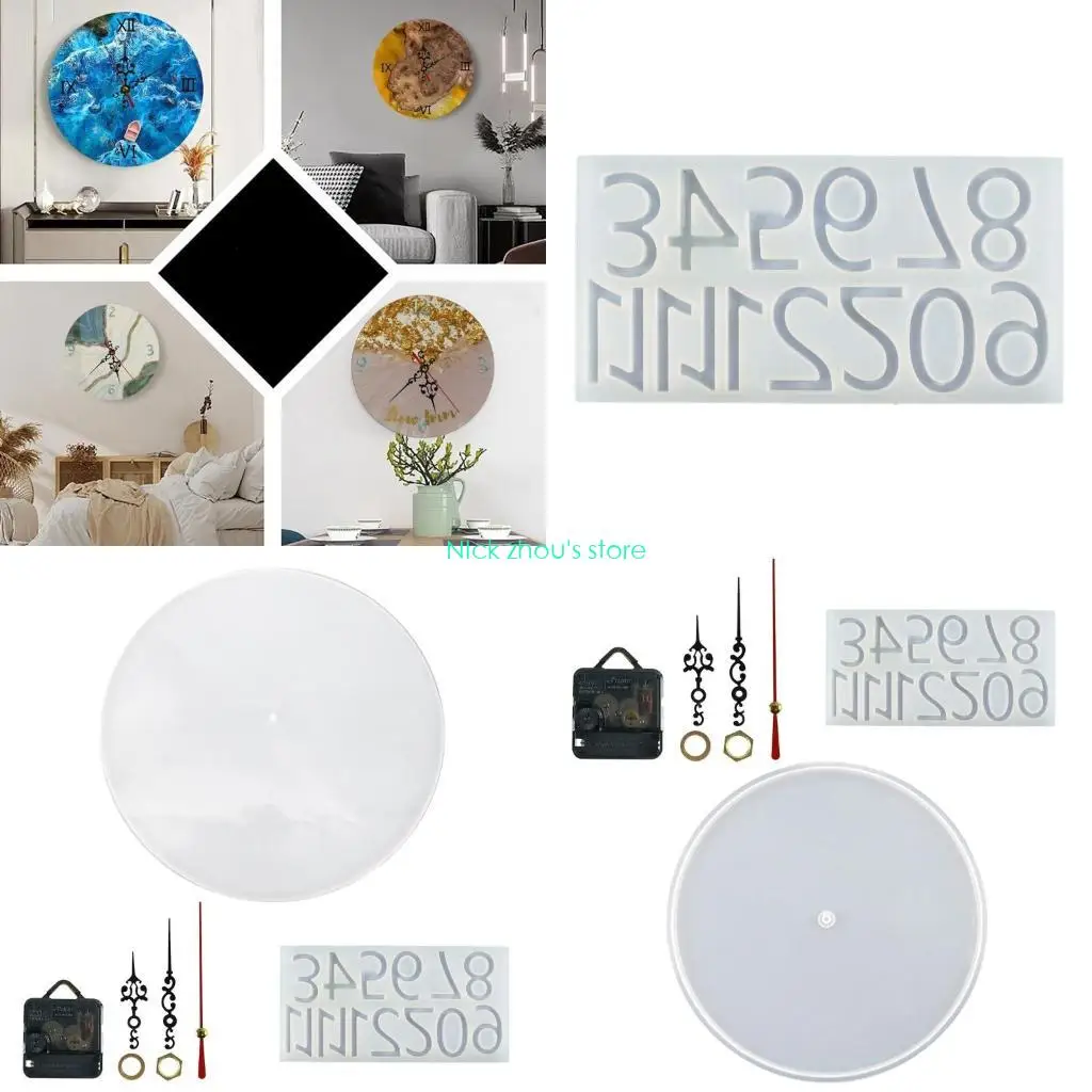 

E15E Clock Pendulum Silicone Mold Resin Craft Mould for DIY Jewelry Crafts