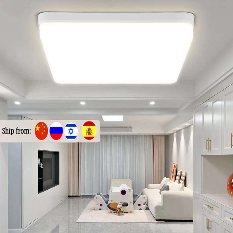 Modern LED Ceiling Lamp Living Room Chandelier Ceiling Light Square LED Panel Light Indoor Lighting Fixture for Bedroom Kitchen