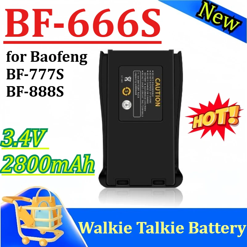 BL-1 2800mAh 3.4V Replacement Li-ion Battery for Baofeng BF-666S BF-777S BF-888S Walkie Talkie