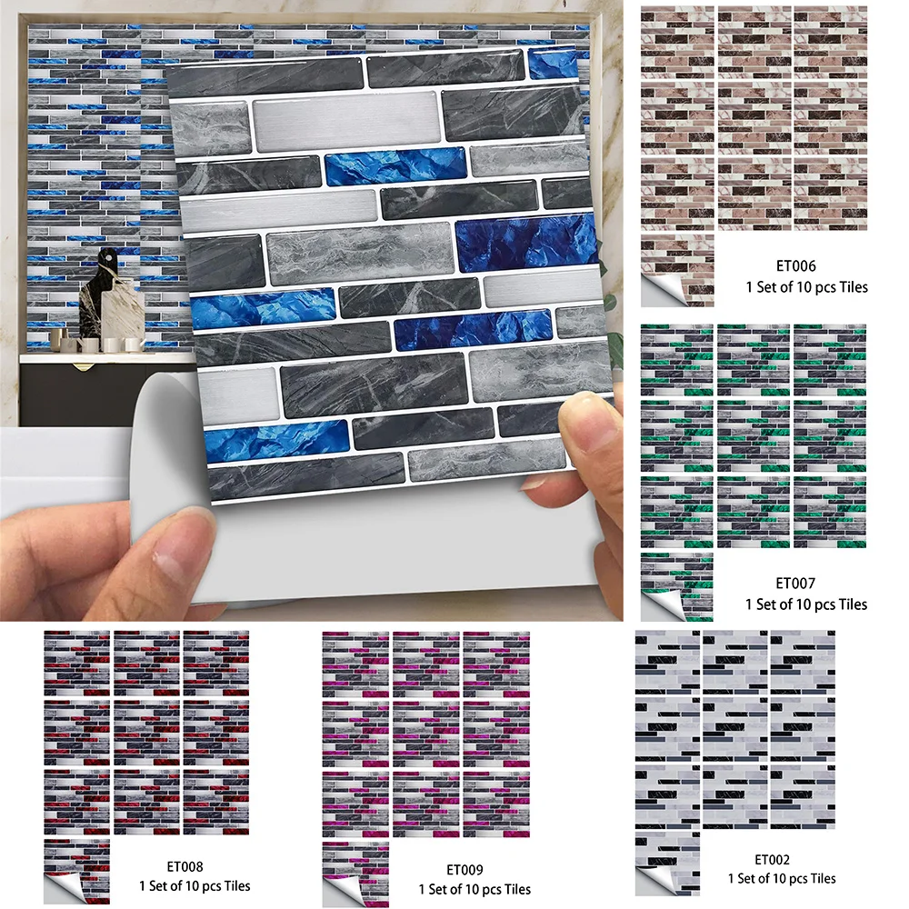 10 шт., водонепроницаемые настенные наклейки для гардероба, лестницы