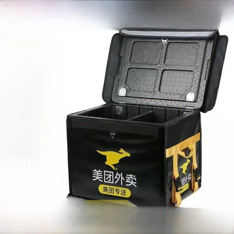 

Новый большой утепленный водонепроницаемый противоугонный термоконтейнер для оборудования курьера Meituan из ПВХ-материала