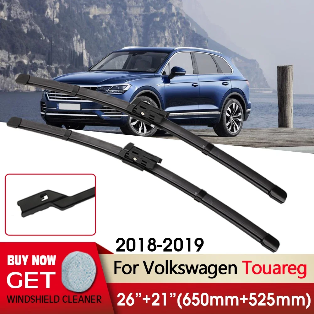 

Car Wiper Front Wiper Blade 26"+21" For Volkswagen Touareg 2018 2019 Fit Push Button Arm Windscreen Wipers Auto Accessories