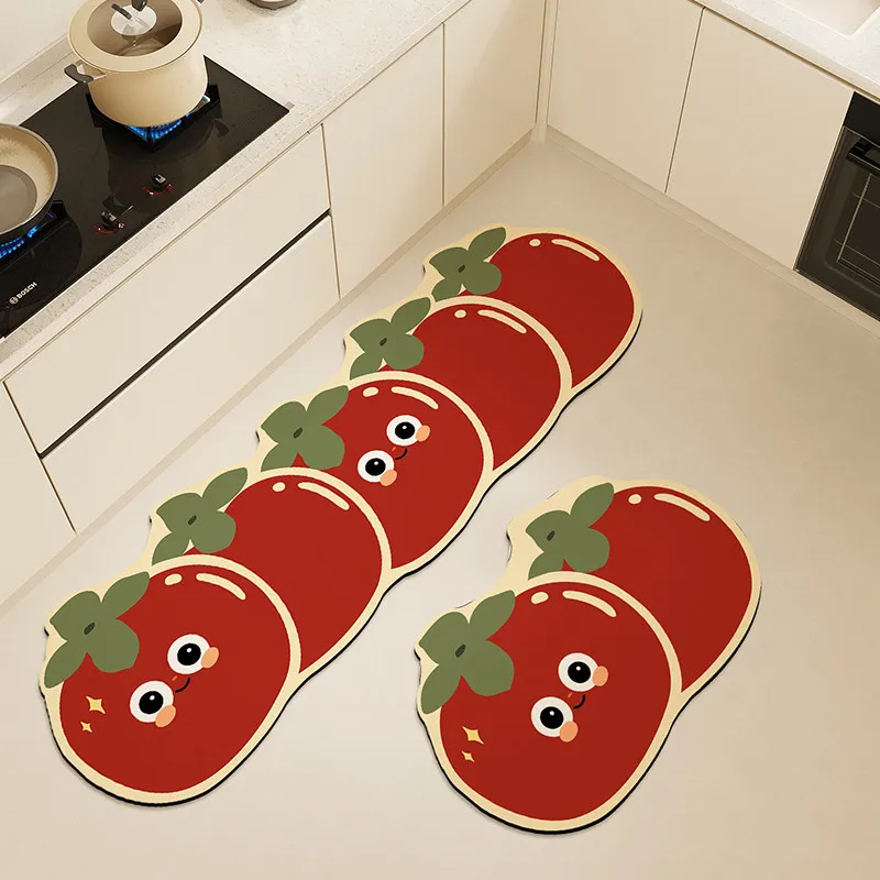 VIKAMA 1/2pcs Creative Shaped Doormat Set—Absorbs Water and Is Easy to Clean; Kitchen and Laundry Room Rug Set; Home Decor
