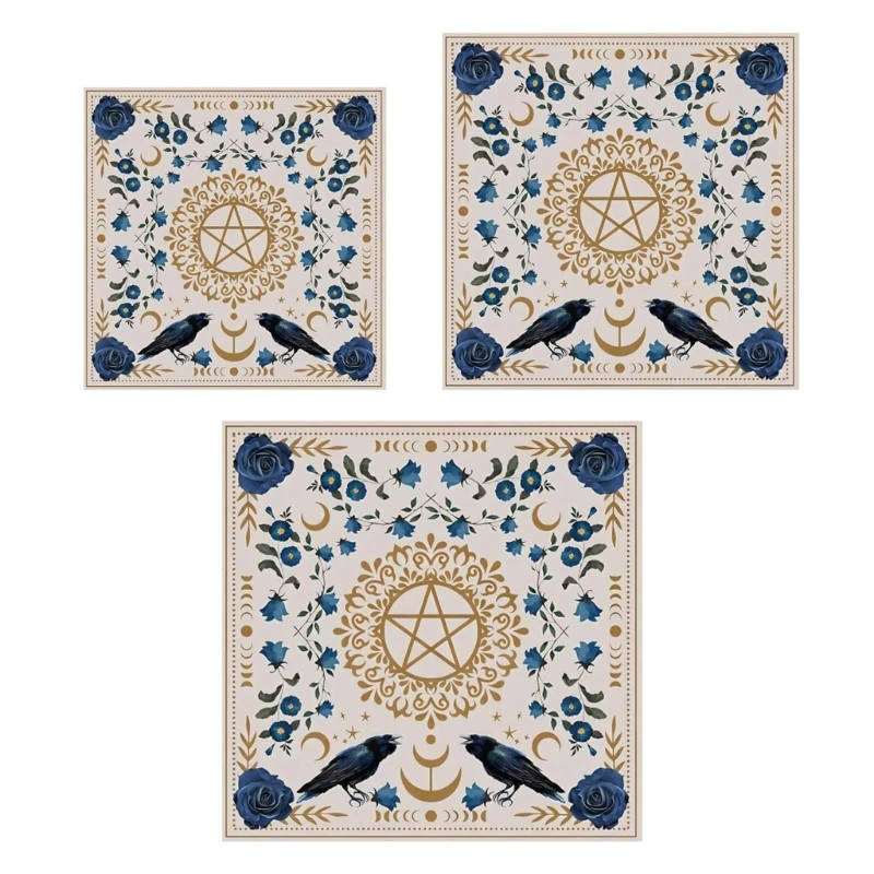 Nappe Tarot 50x5 0/60x6 0/75x75cm, tapis Divination géométrique, nappe jeu société, tapis Support Rune