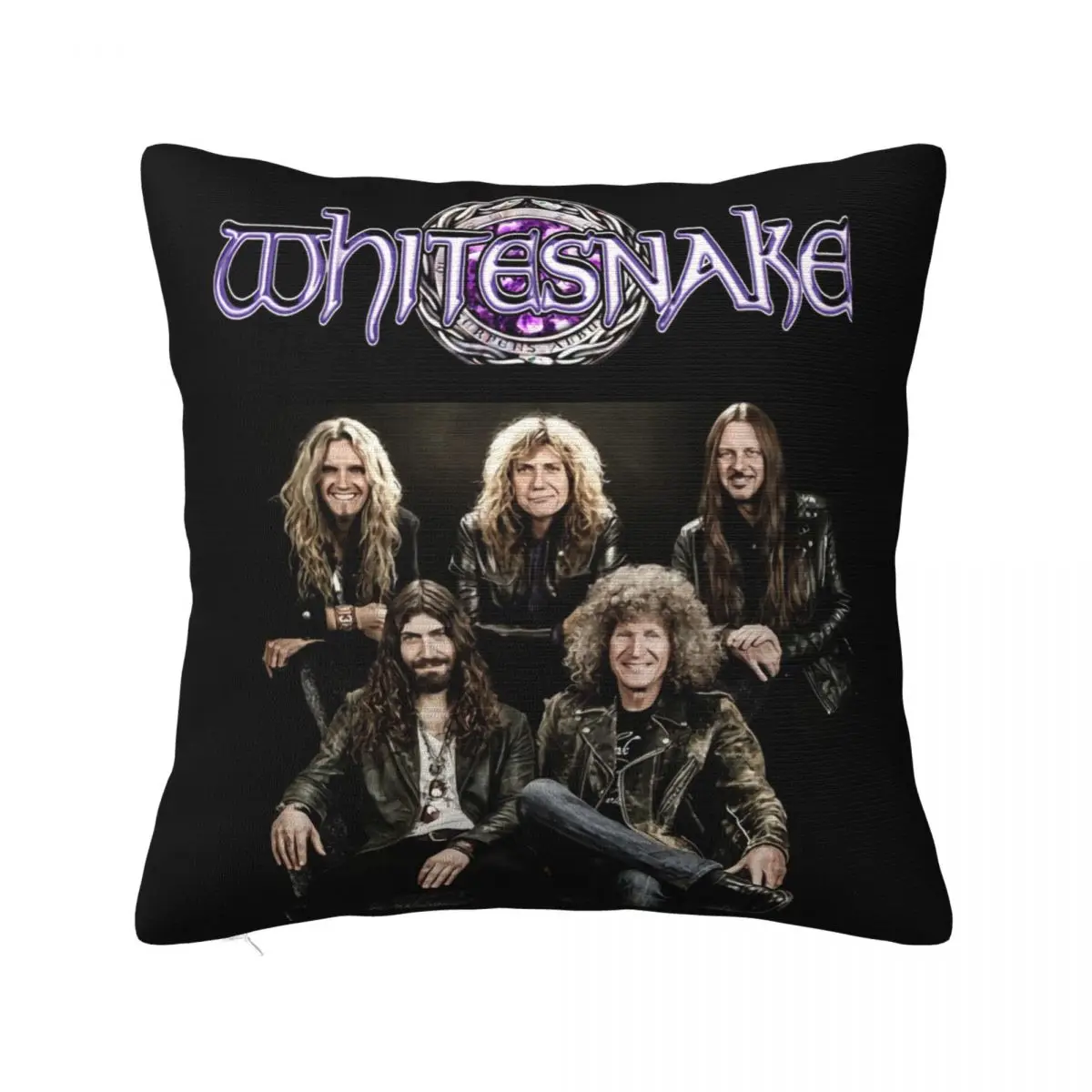 Whitesnake Purple Tour Black New Rock Rock Band Stylish Colour Surprise Unisex Great Quality Best Selling Pillow Case